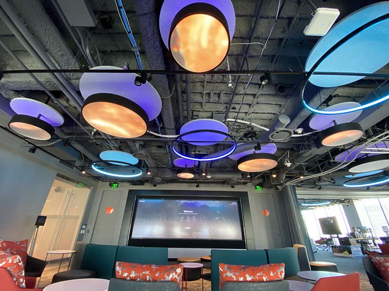 Deloitte Circle LED Ceiling Features