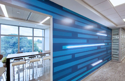 Illuminated and Applied Graphics Wall