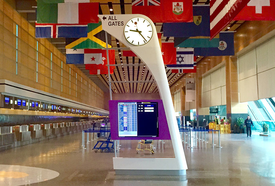 Logan Airport Wing Wayfinding Clock