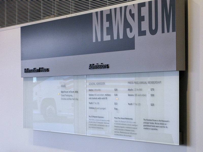 Newseum Signage