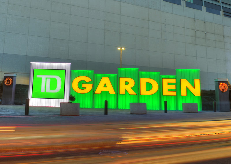 TD Garden Streetscape Illuminated Signage