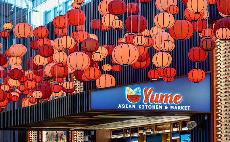 Yume Airport Restaurant Custom Soji Lanterns